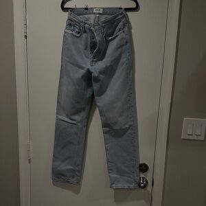 Agolde Women's Light Blue Straight Leg Jeans